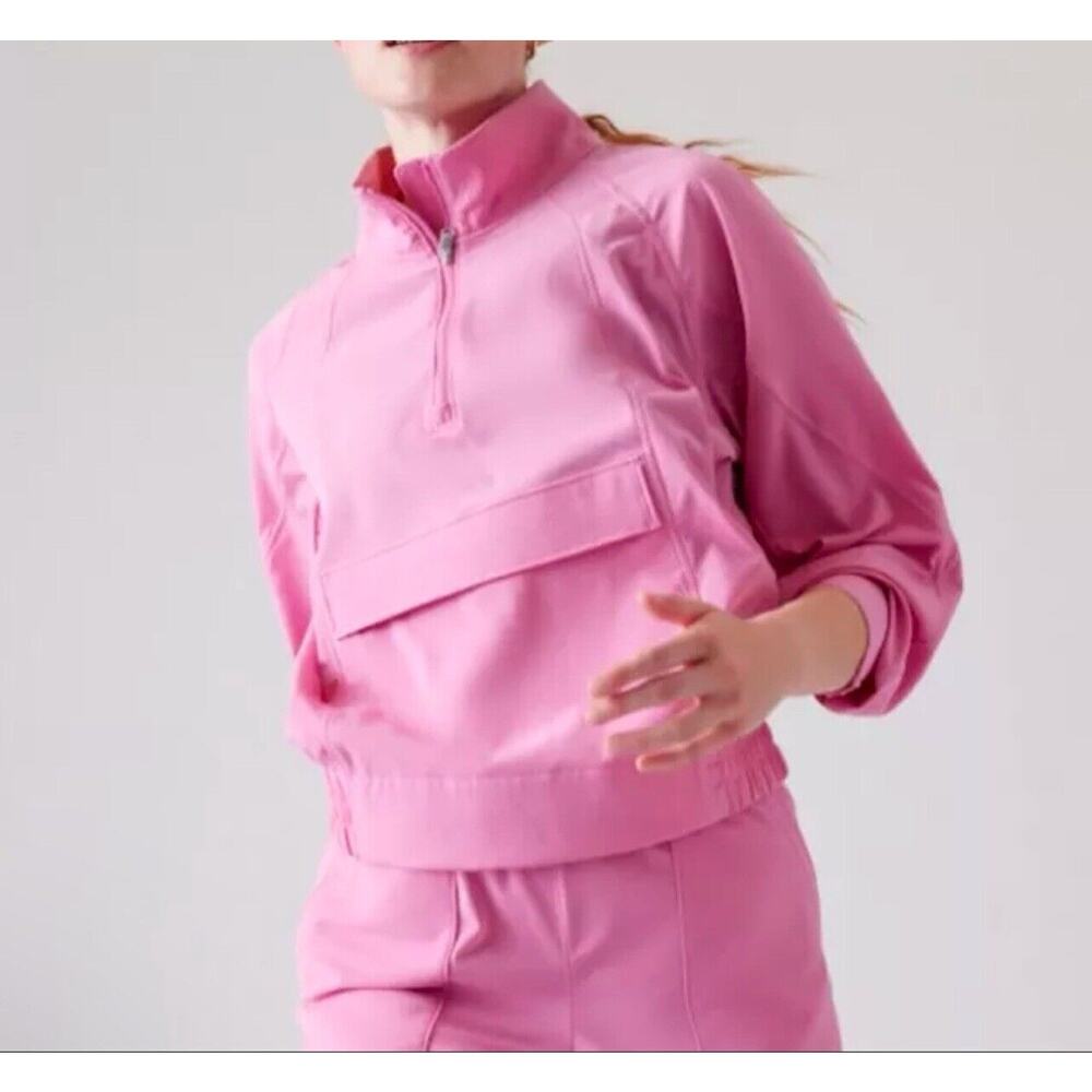 Athleta Boundless Popover Jacket Women’s Size XXS Pullover Maritima Pink Gym